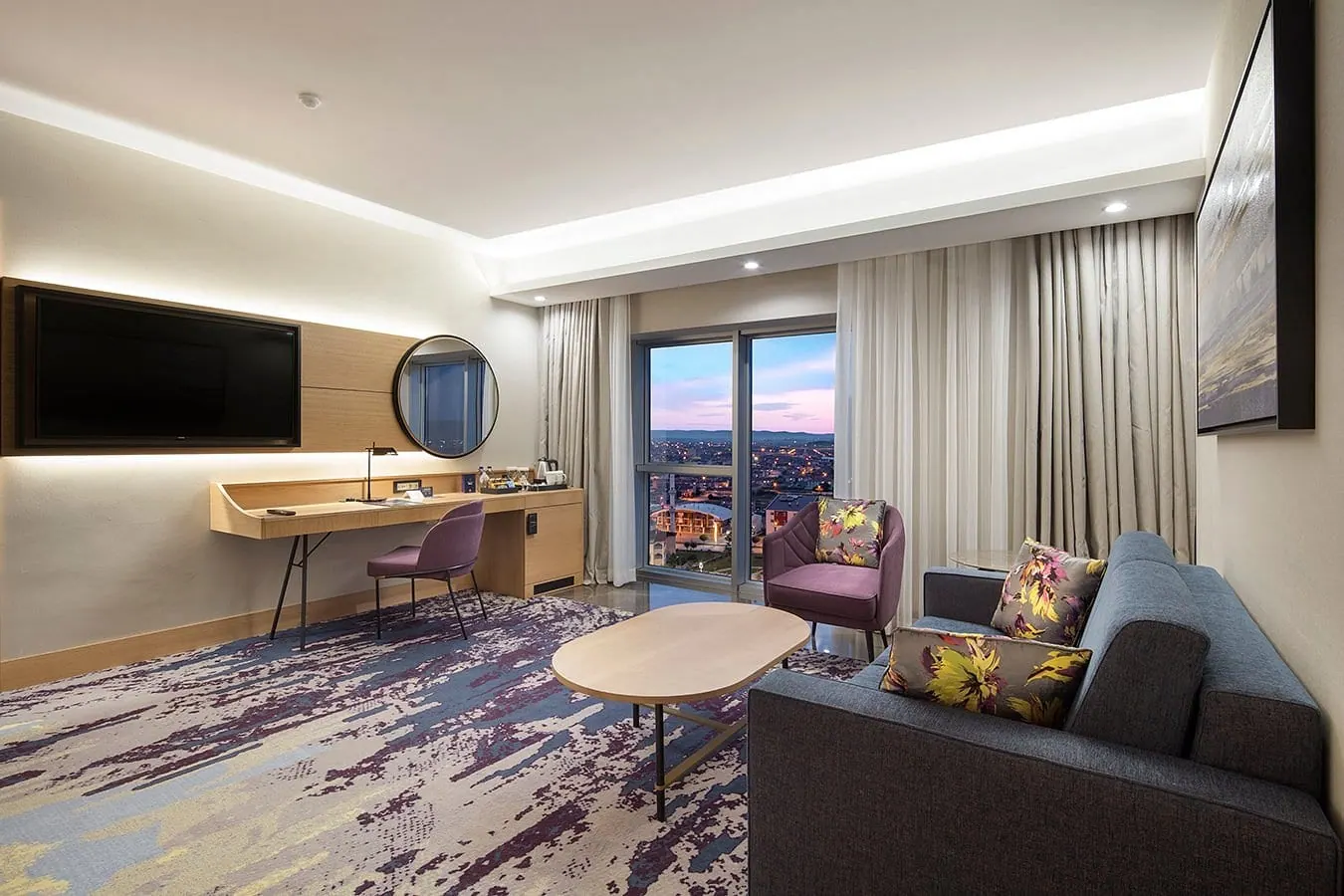 Afyon DTBH guest room relaxation corner and armchair