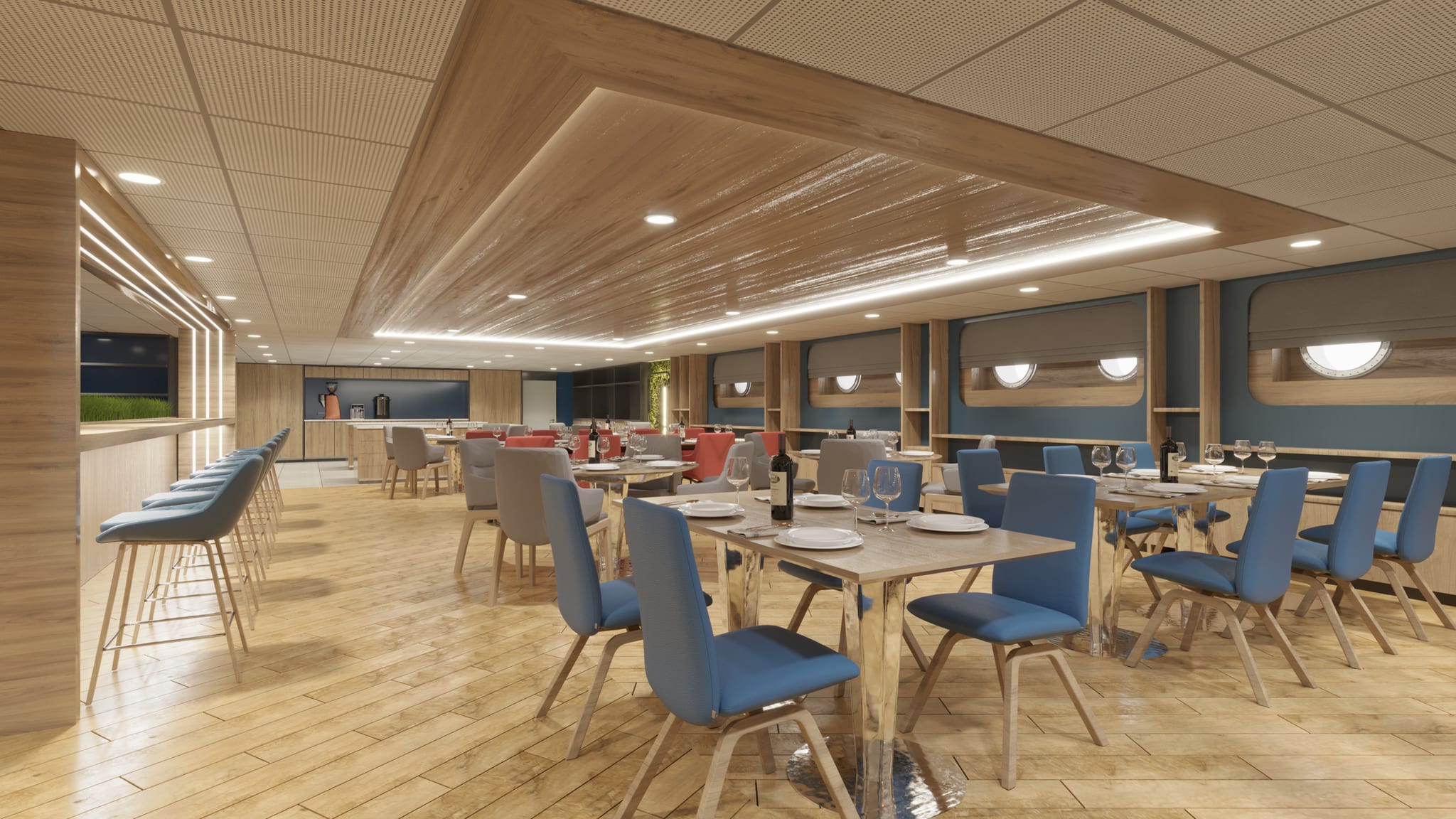 Crew cabin designed for Tersan Shipyard