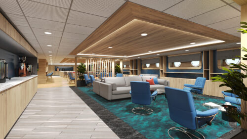 Offshore support vessel cabin interior design for Tersan Shipyard